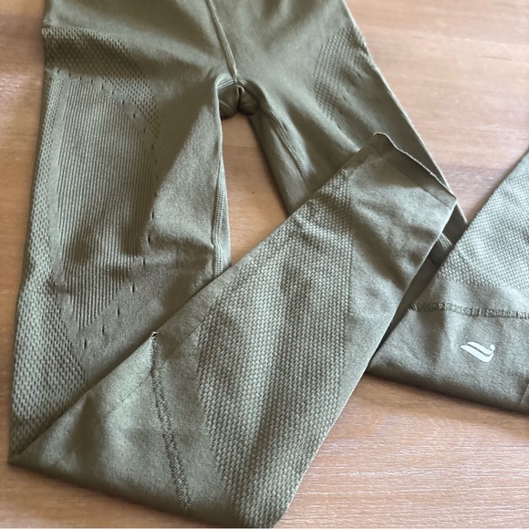 Fabletics Sculptknit Contour High-Waisted Legging, Small Olive Green - Picture 3 of 6